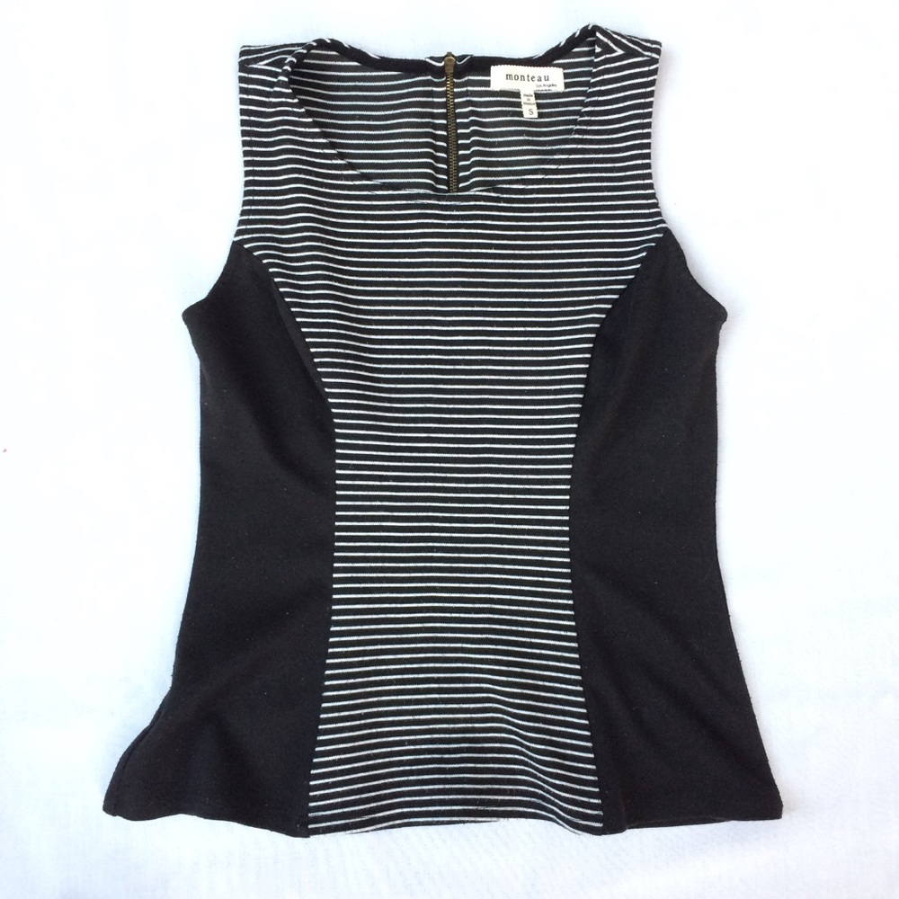 Striped Peplum Blouse